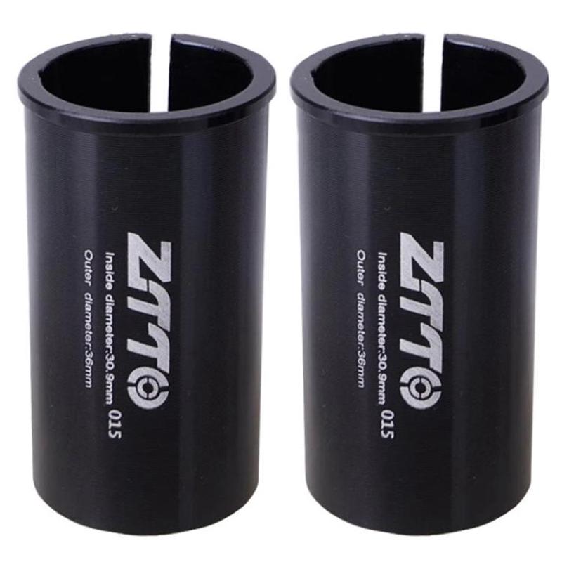 30.9-36mm 015 2pcs ZTTO Bicycle Seat Post Conversion Sleeve Reducer Cover(Black)