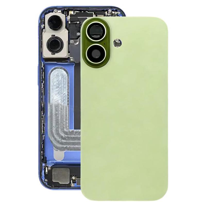 For iPhone 17 Glass Battery Back Cover with Camera Lens Cover(Green)