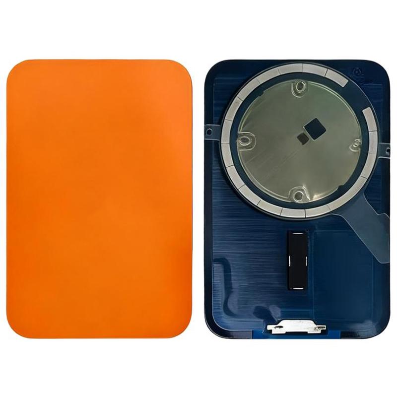 For iPhone 17 Pro Max / 17 Pro Glass Battery Back Cover with MagSafe Magnet (Orange)