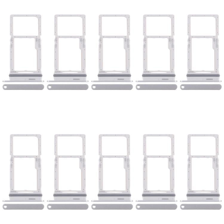 For Samsung Galaxy M16 SM-M166P 10pcs Original SIM + Micro SD Card Tray (Silver)