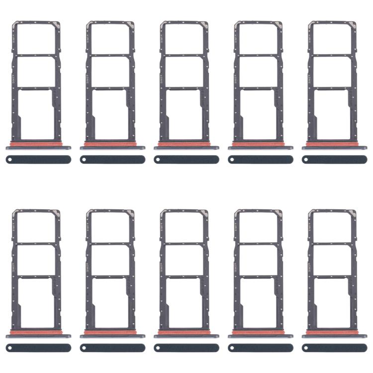 For Samsung Galaxy A07 4G SM-A075F Original 10pcs SIM Card Tray + SIM Card Tray + Micro SD Card Tray (Green)