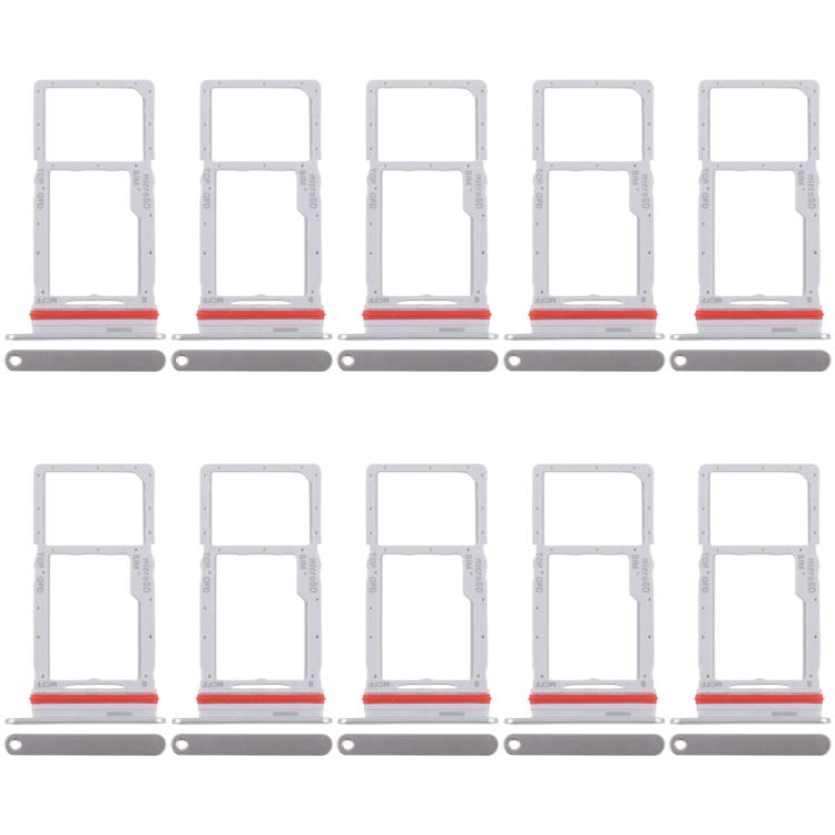 For Samsung Galaxy M36 SM-M366P 10pcs Original SIM + Micro SD Card Tray (Silver)