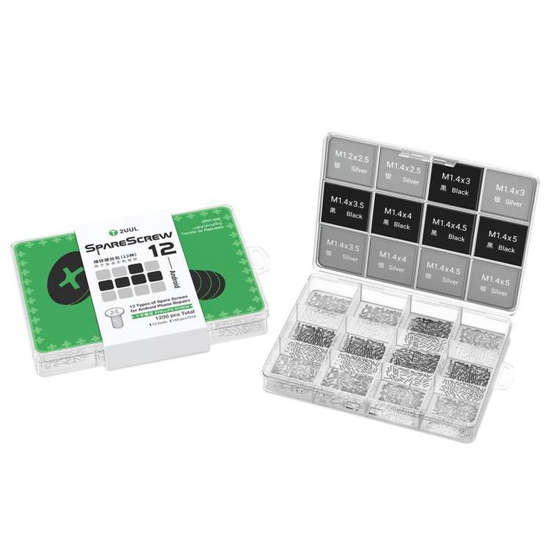 2UUL SC12 SpareScrew12 Phillips Screws Set for Most Android Phones Repair (1200pcs/Set )