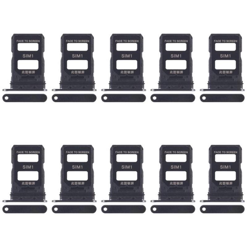 For Xiaomi 14 Pro 10pcs SIM Card Tray + SIM Card Tray (Black)