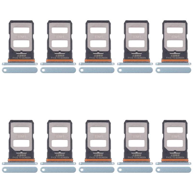 For Xiaomi Poco X6 10pcs SIM Card Tray + SIM Card Tray (Green)