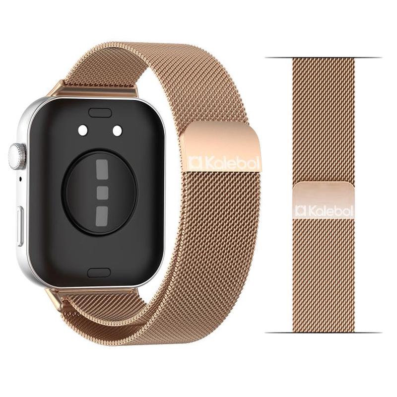 For Huawei Watch Fit 4 Pro / Fit 4 / Fit 3 Kalebol Milan Magnetic Stainless Steel Watch Band(Rose Gold)