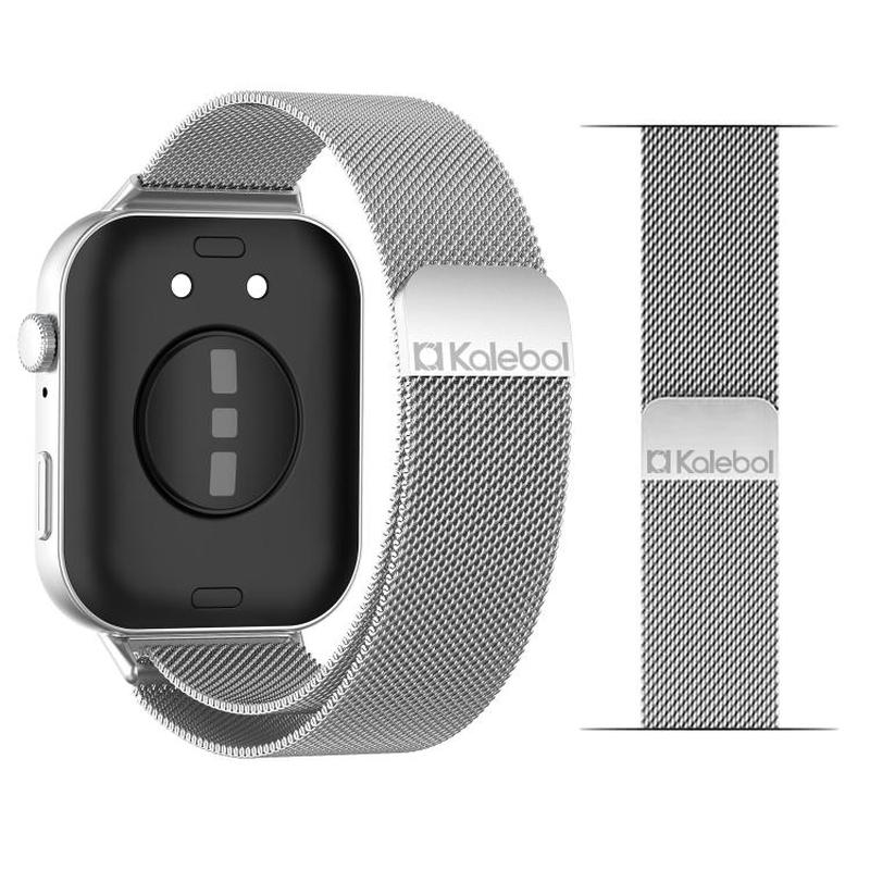 For Huawei Watch Fit 4 Pro / Fit 4 / Fit 3 Kalebol Milan Magnetic Stainless Steel Watch Band(Silver)
