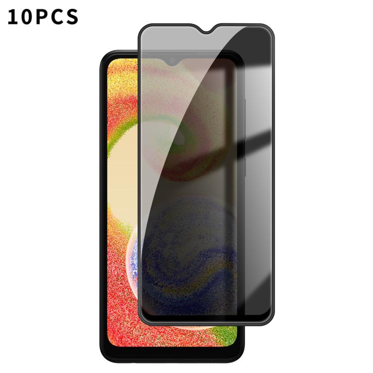 For Samsung Galaxy A04 10pcs Kalebol High-Aluminum Screen-Printed Full-Coverage Black-Border Privacy Tempered Glass Film