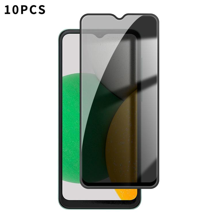 For Samsung Galaxy A04 Core 10pcs Kalebol High-Aluminum Screen-Printed Full-Coverage Black-Border Privacy Tempered Glass Film
