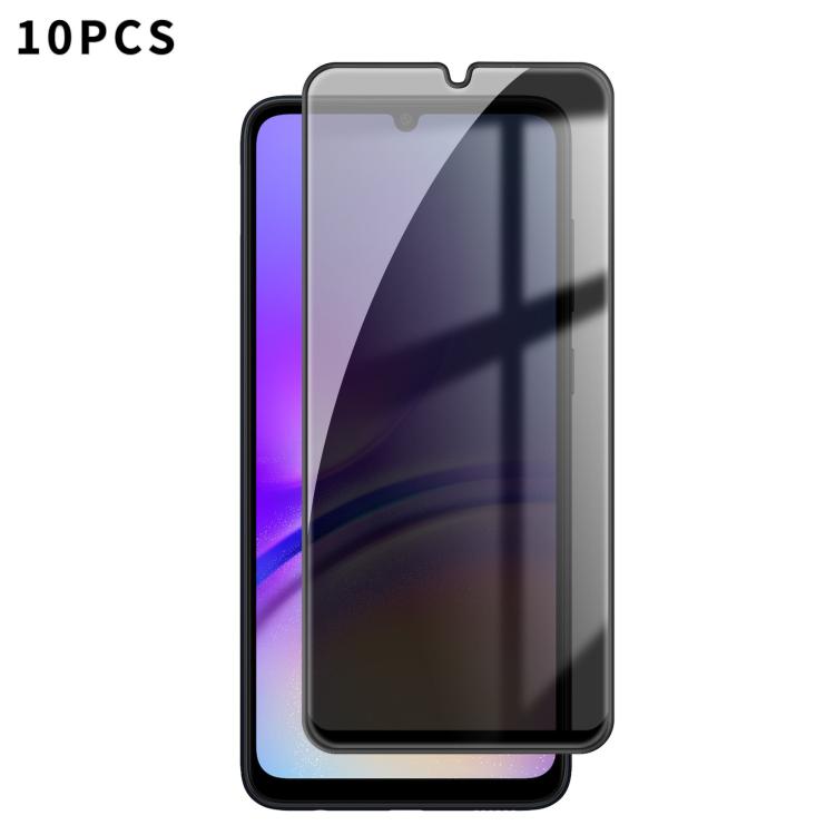 For Samsung Galaxy A05 10pcs Kalebol High-Aluminum Screen-Printed Full-Coverage Black-Border Privacy Tempered Glass Film