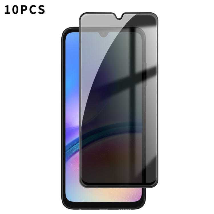 For Samsung Galaxy A05s 10pcs Kalebol High-Aluminum Screen-Printed Full-Coverage Black-Border Privacy Tempered Glass Film