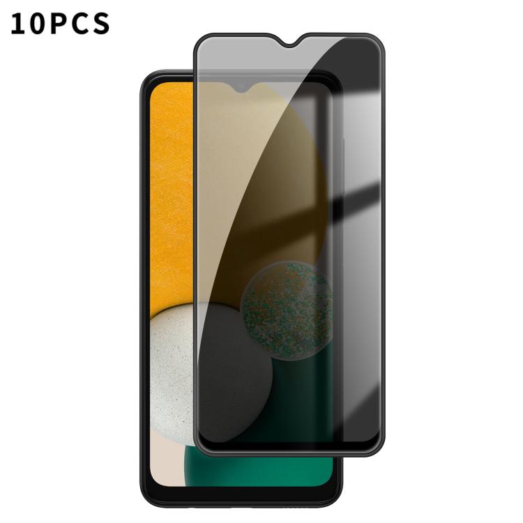 For Samsung Galaxy A13 5G 10pcs Kalebol High-Aluminum Screen-Printed Full-Coverage Black-Border Privacy Tempered Glass Film