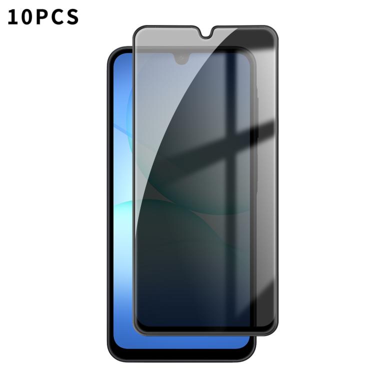 For Samsung Galaxy A17 5G 10pcs Kalebol High-Aluminum Screen-Printed Full-Coverage Black-Border Privacy Tempered Glass Film