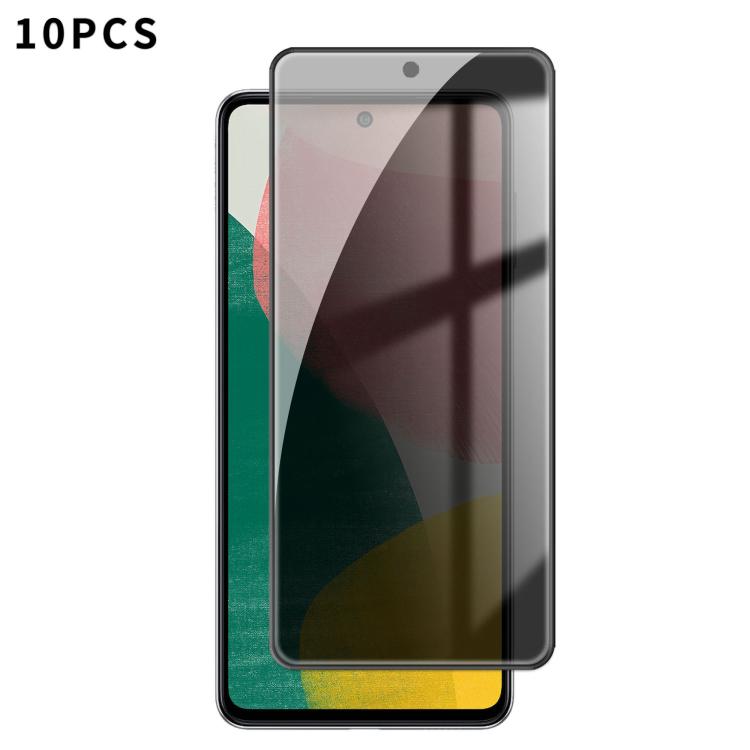 For Samsung Galaxy F54 5G 10pcs Kalebol High-Aluminum Screen-Printed Full-Coverage Black-Border Privacy Tempered Glass Film
