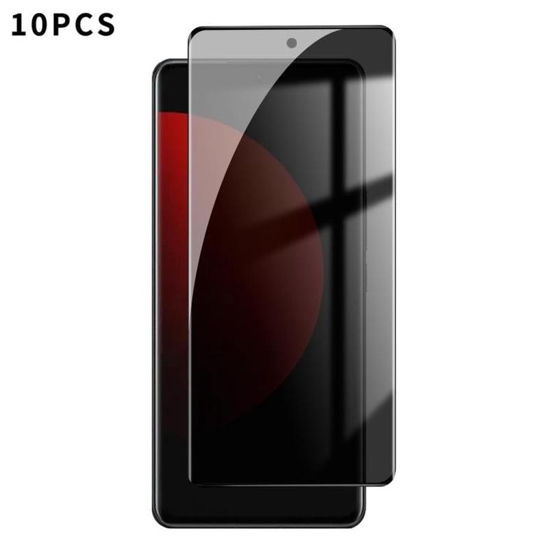 For Xiaomi 12S Ultra 10pcs Kalebol Curved High-Aluminum Screen-Printed Full-Coverage Anti-Fingerprint Black-Border Privacy Tempered Glass Film