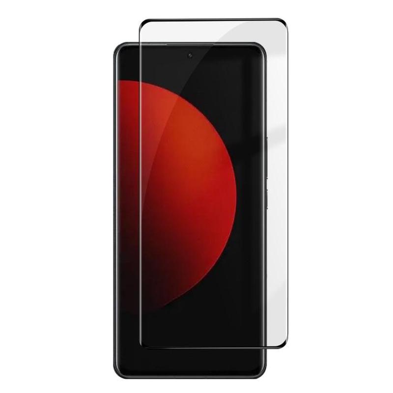 For Xiaomi 12S Ultra Kalebol Curved High-Aluminum Screen-Printed Full-Coverage Anti-Fingerprint Black-Bordered HD Tempered Glass Film