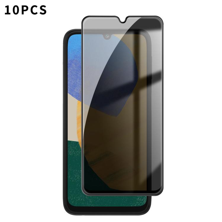 For Samsung Galaxy F34 5G 10pcs Kalebol High-Aluminum Screen-Printed Full-Coverage Black-Border Privacy Tempered Glass Film