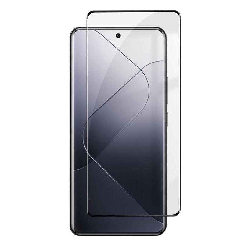 For Xiaomi 14 Pro Kalebol Curved High-Aluminum Screen-Printed Full-Coverage Anti-Fingerprint Black-Bordered HD Tempered Glass Film