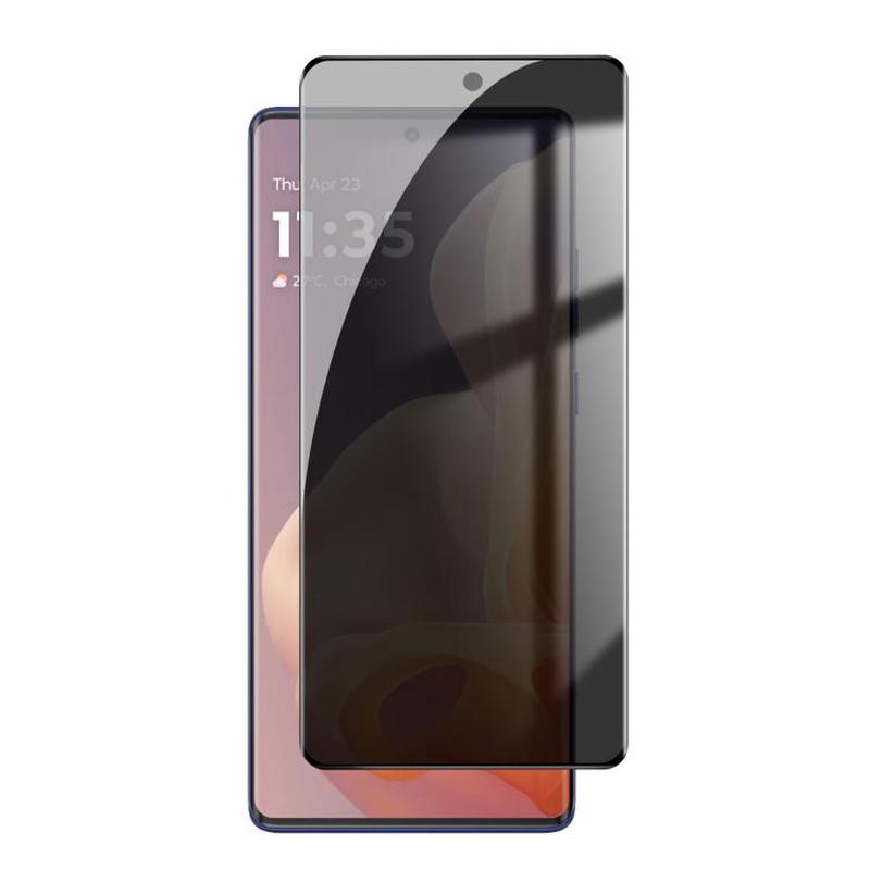 For Motorola Moto G85 Kalebol Curved High-Aluminum Screen-Printed Full-Coverage Anti-Fingerprint Black-Border Privacy Tempered Glass Film