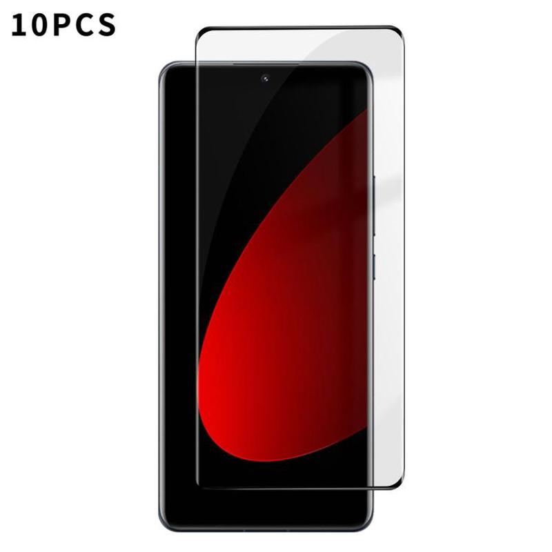 For Xiaomi 12S Pro 10pcs Kalebol Curved High-Aluminum Screen-Printed Full-Coverage Anti-Fingerprint Black-Bordered HD Tempered Glass Film