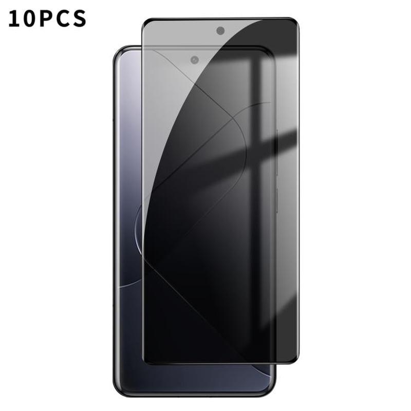 For Xiaomi 14 Pro 10pcs Kalebol Curved High-Aluminum Screen-Printed Full-Coverage Anti-Fingerprint Black-Border Privacy Tempered Glass Film
