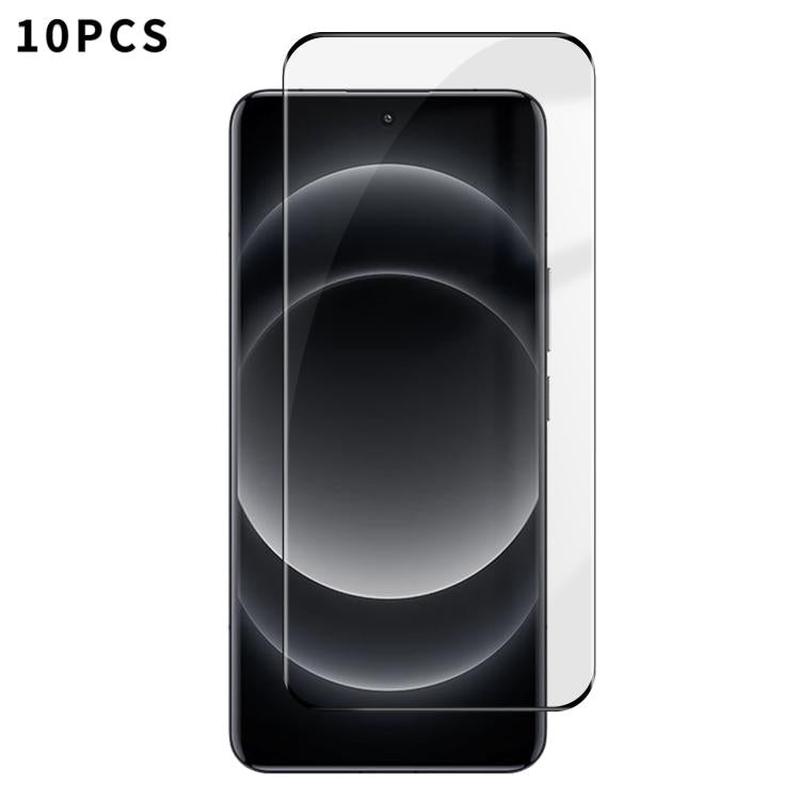 For Xiaomi 14 Ultra 10pcs Kalebol Curved High-Aluminum Screen-Printed Full-Coverage Anti-Fingerprint Black-Bordered HD Tempered Glass Film