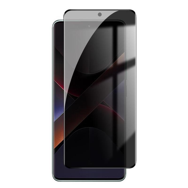 For Xiaomi Poco X7 Kalebol Curved High-Aluminum Screen-Printed Full-Coverage Anti-Fingerprint Black-Border Privacy Tempered Glass Film