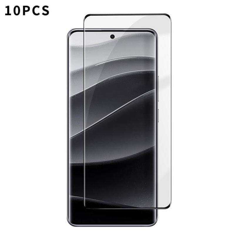For Redmi Note 14 Pro+ 5G 10pcs Kalebol Curved High-Aluminum Screen-Printed Full-Coverage Anti-Fingerprint Black-Bordered HD Tempered Glass Film