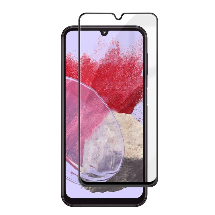 For Samsung Galaxy M34 5G Kalebol High-Aluminum Screen-Printed Full-Coverage Anti-Fingerprint Black-Bordered HD Tempered Glass Film