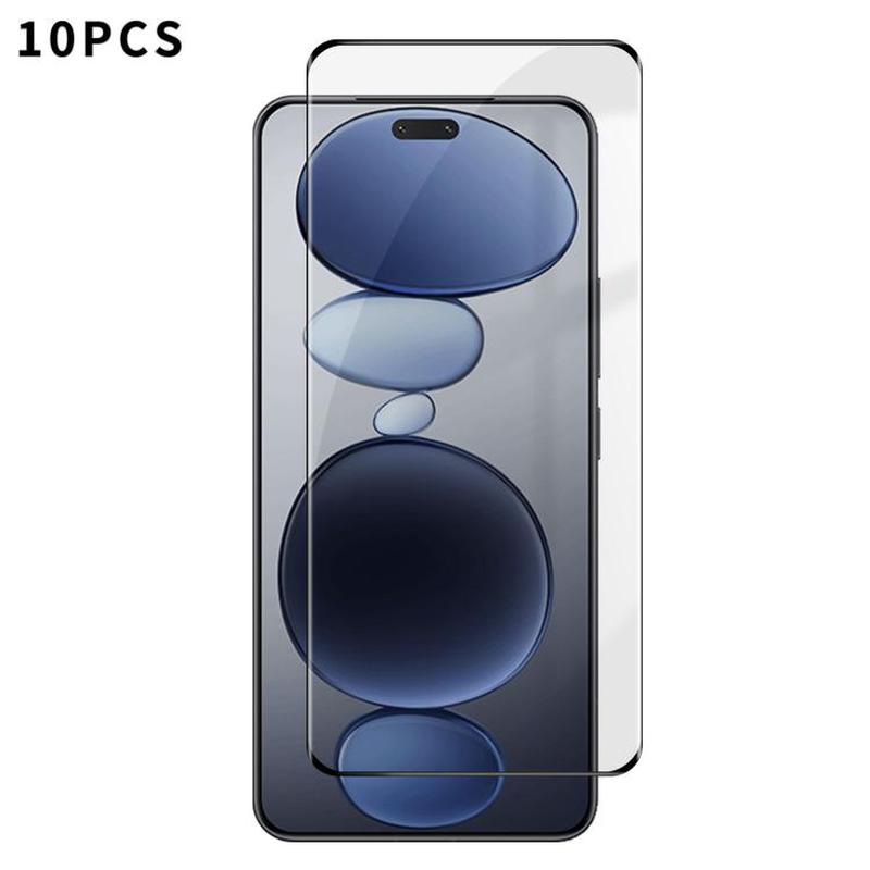 For Xiaomi Civi 5 Pro 10pcs Kalebol Curved High-Aluminum Screen-Printed Full-Coverage Anti-Fingerprint Black-Bordered HD Tempered Glass Film