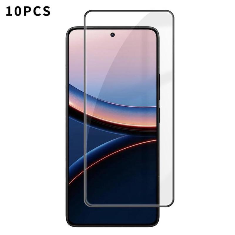 For Xiaomi Poco F7 Ultra 10pcs Kalebol High-Aluminum Screen-Printed Full-Coverage Anti-Fingerprint Black-Bordered HD Tempered Glass Film