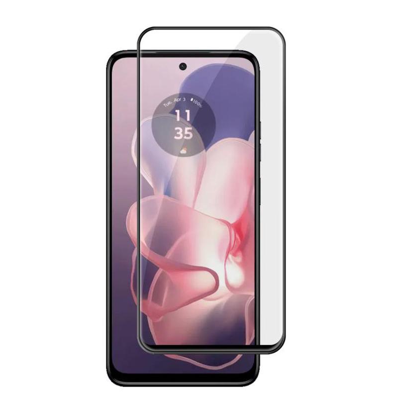 For Motorola Moto G Power 2024 5G Kalebol High-Aluminum Screen-Printed Full-Coverage Anti-Fingerprint Black-Bordered HD Tempered Glass Film