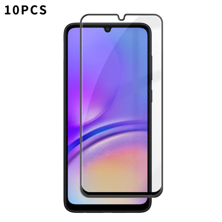For Samsung Galaxy A05 10pcs Kalebol High-Aluminum Screen-Printed Full-Coverage Anti-Fingerprint Black-Bordered HD Tempered Glass Film