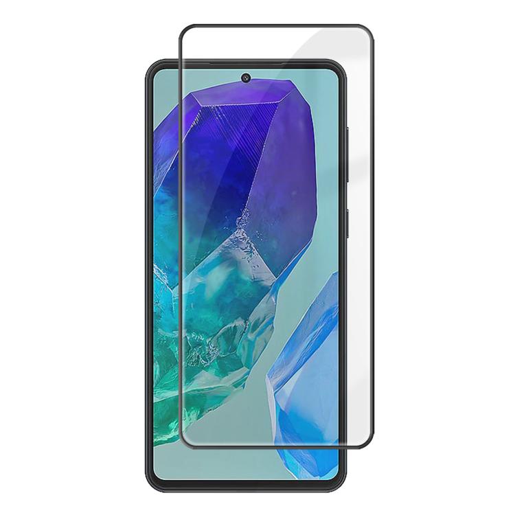 For Samsung Galaxy M55 Kalebol High-Aluminum Screen-Printed Full-Coverage Anti-Fingerprint Black-Bordered HD Tempered Glass Film