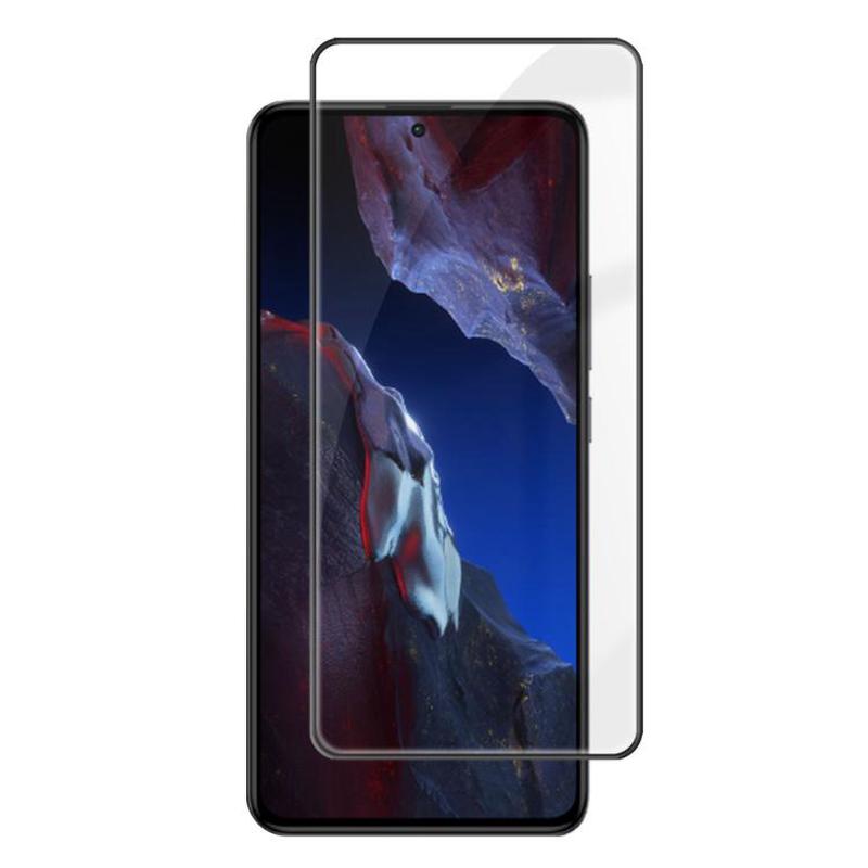 For Xiaomi Poco F5 Pro Kalebol High-Aluminum Screen-Printed Full-Coverage Anti-Fingerprint Black-Bordered HD Tempered Glass Film
