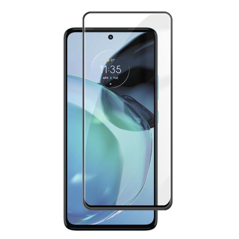 For Motorola Moto G72 Kalebol High-Aluminum Screen-Printed Full-Coverage Anti-Fingerprint Black-Bordered HD Tempered Glass Film