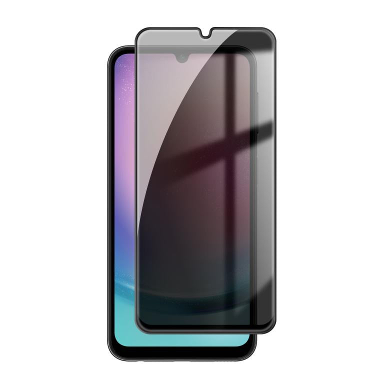 For Samsung Galaxy A24 4G Kalebol High-Aluminum Screen-Printed Full-Coverage Black-Border Privacy Tempered Glass Film