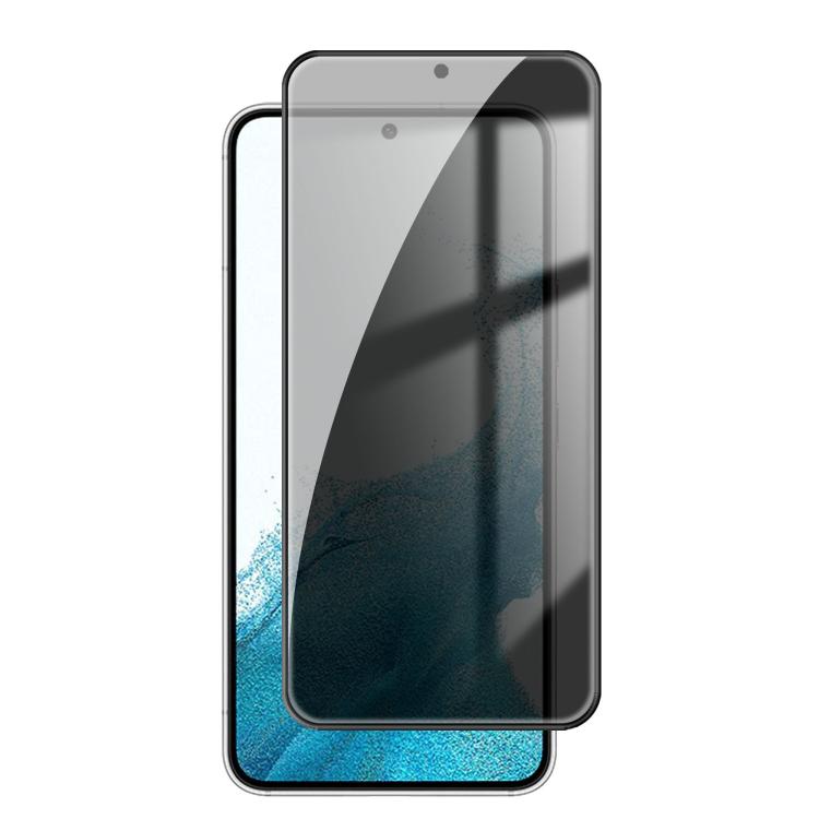 For Samsung Galaxy S22+ 5G Kalebol High-Aluminum Screen-Printed Full-Coverage Black-Border Privacy Tempered Glass Film