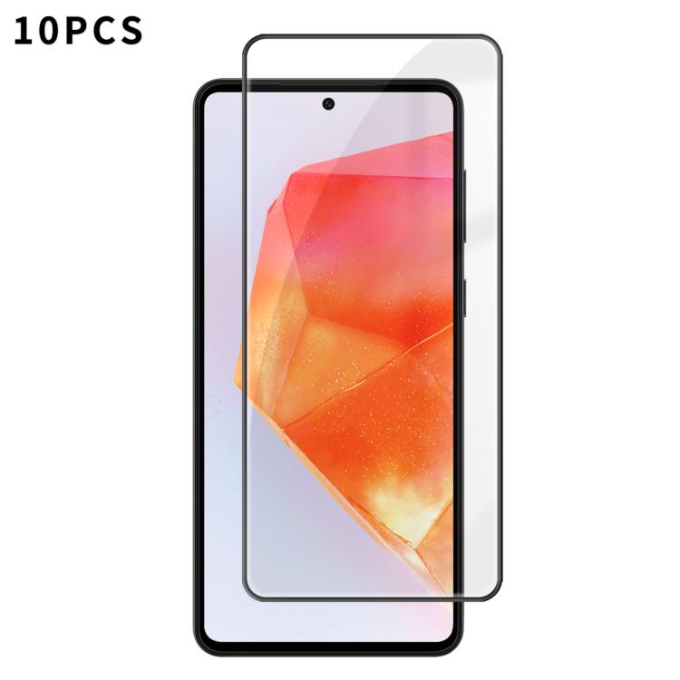 For Samsung Galaxy C55 10pcs Kalebol High-Aluminum Screen-Printed Full-Coverage Anti-Fingerprint Black-Bordered HD Tempered Glass Film