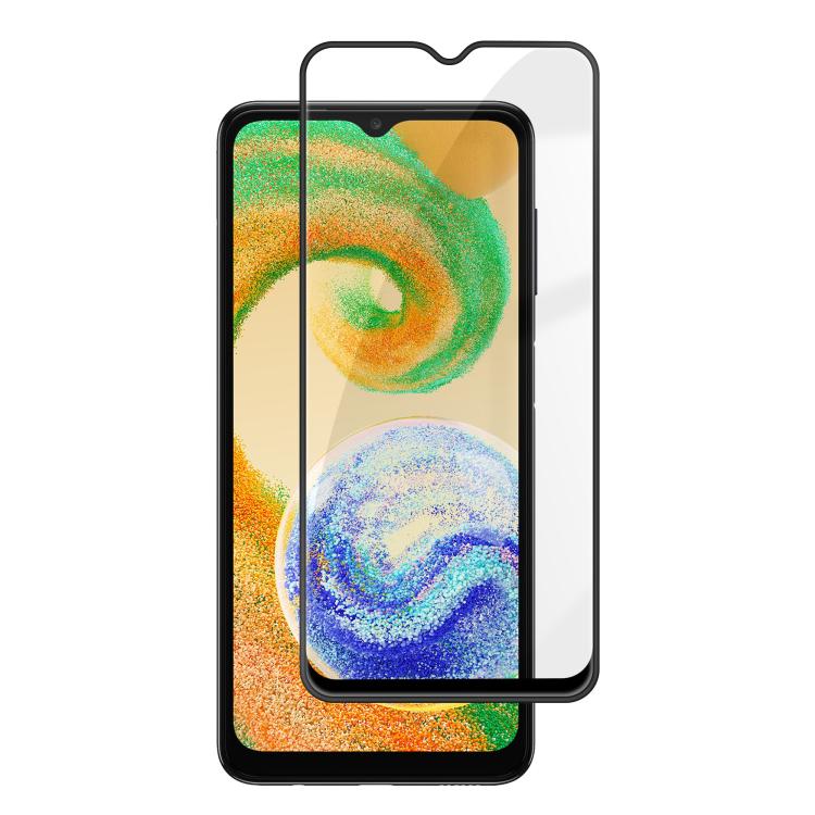 For Samsung Galaxy A04s Kalebol High-Aluminum Screen-Printed Full-Coverage Anti-Fingerprint Black-Bordered HD Tempered Glass Film