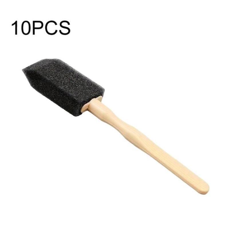 10pcs Car Air Conditioner Detail Cleaning Brush Car Interior Scrub Brush(Black)