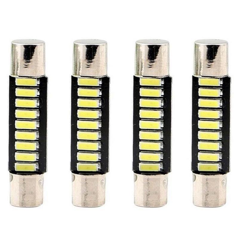 4pcs ST6-4014-9SMD 29mm B6 LED Car Make-up Mirror Light Reading Lamp