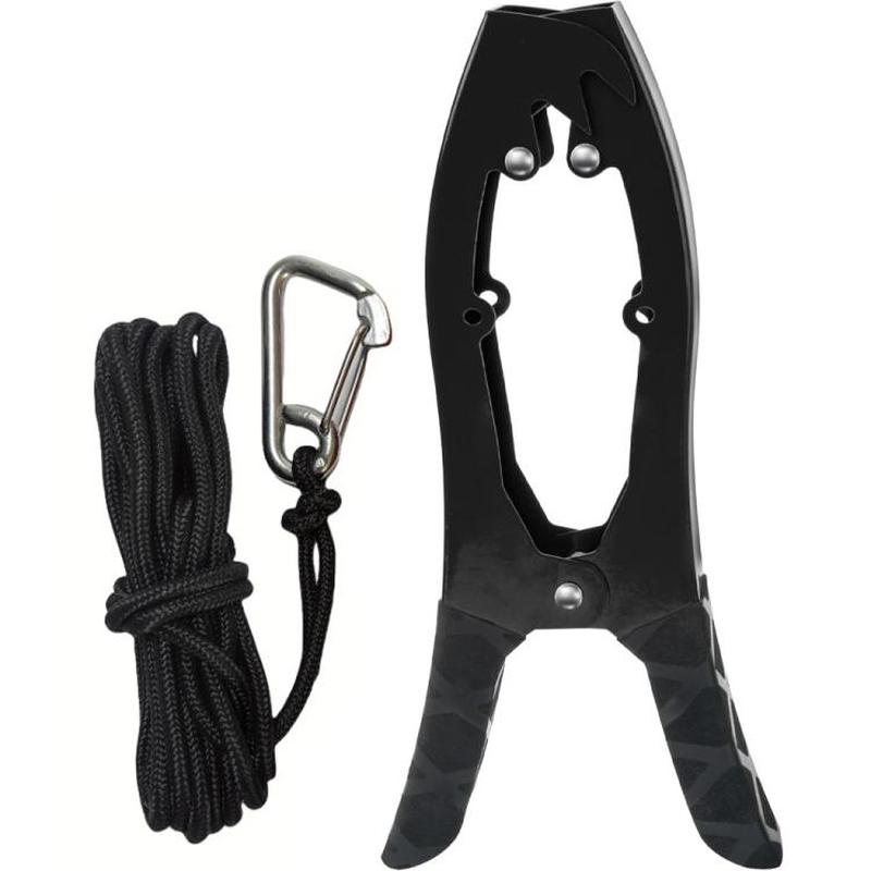 Canoe/Kayak Self-Locking Stainless Steel Anchor Clamp With Toothed Jaws, Specification: Black + Metal Buckle