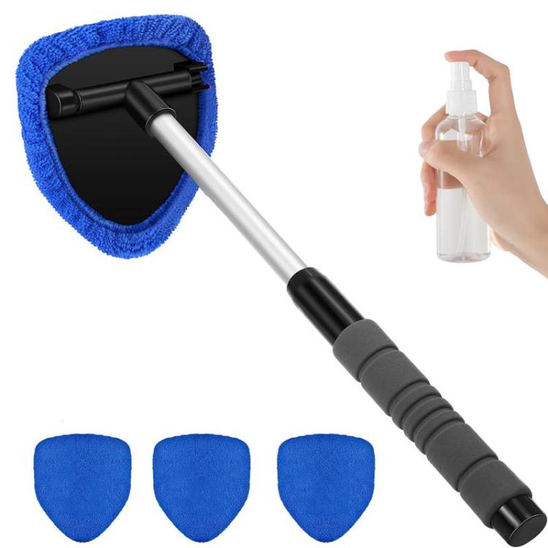 6pcs Car Windshield Cleaning Brush Set Telescopic Window Brush Car Washing Supplies(Blue)