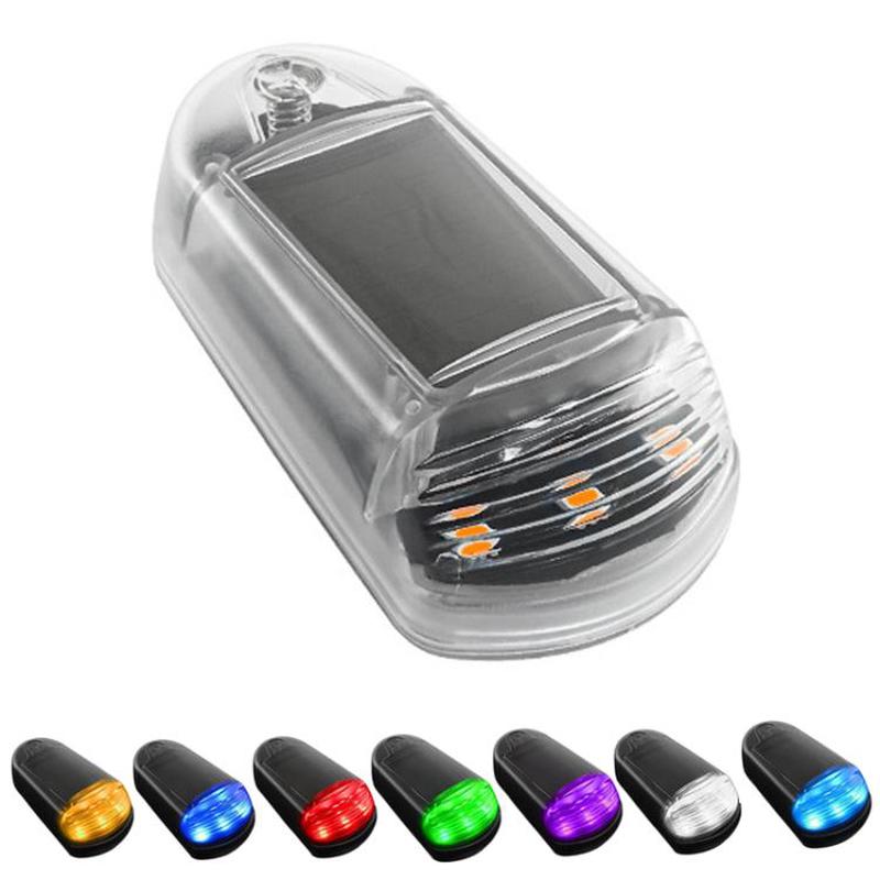 Solar-Powered Roof Warning Light LED Roof Strobe Light For Trucks Pickups, Spec: Transparent 7 Colors