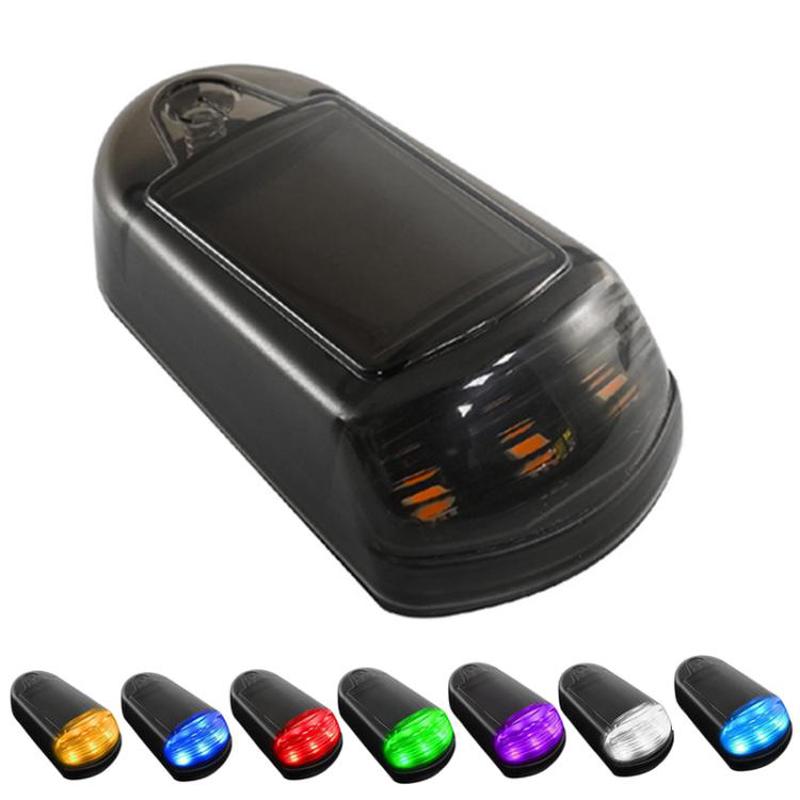 Solar-Powered Roof Warning Light LED Roof Strobe Light For Trucks Pickups, Spec: Transparent Black 7 Colors