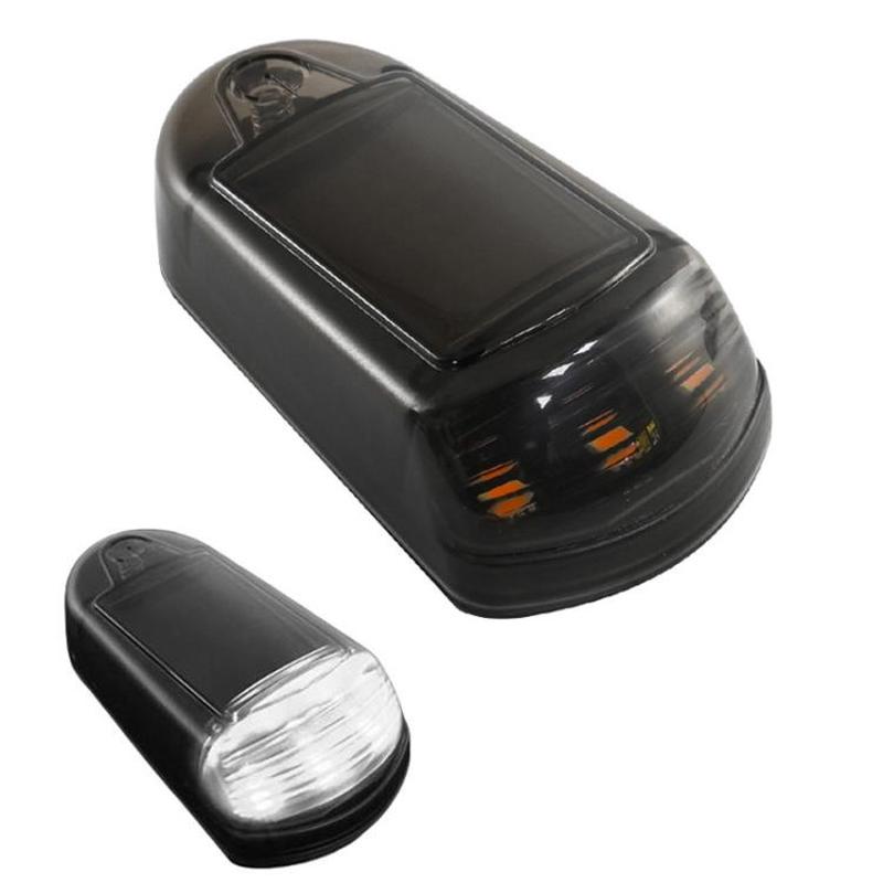 Solar-Powered Roof Warning Light LED Roof Strobe Light For Trucks Pickups, Spec: Transparent Black White Light