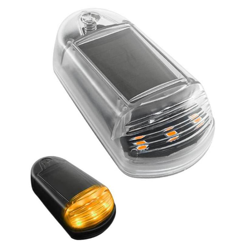 Solar-Powered Roof Warning Light LED Roof Strobe Light For Trucks Pickups, Spec: Transparent Yellow Light