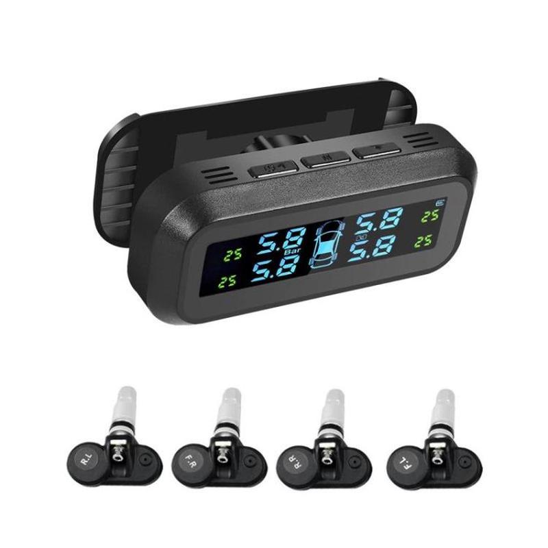 Solar-Powered Wireless Car Tire Pressure Monitor, Specification: Internal