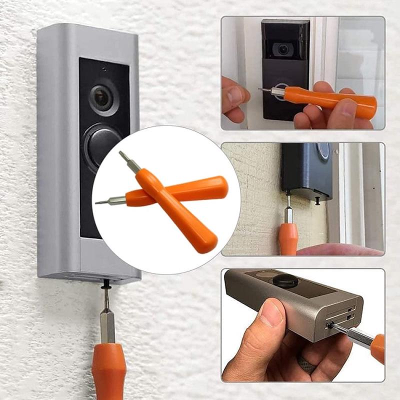 2 In 1 For RIng Doorbell Screwdriver Replacement For Ring Doorbell Battery Change(Orange)